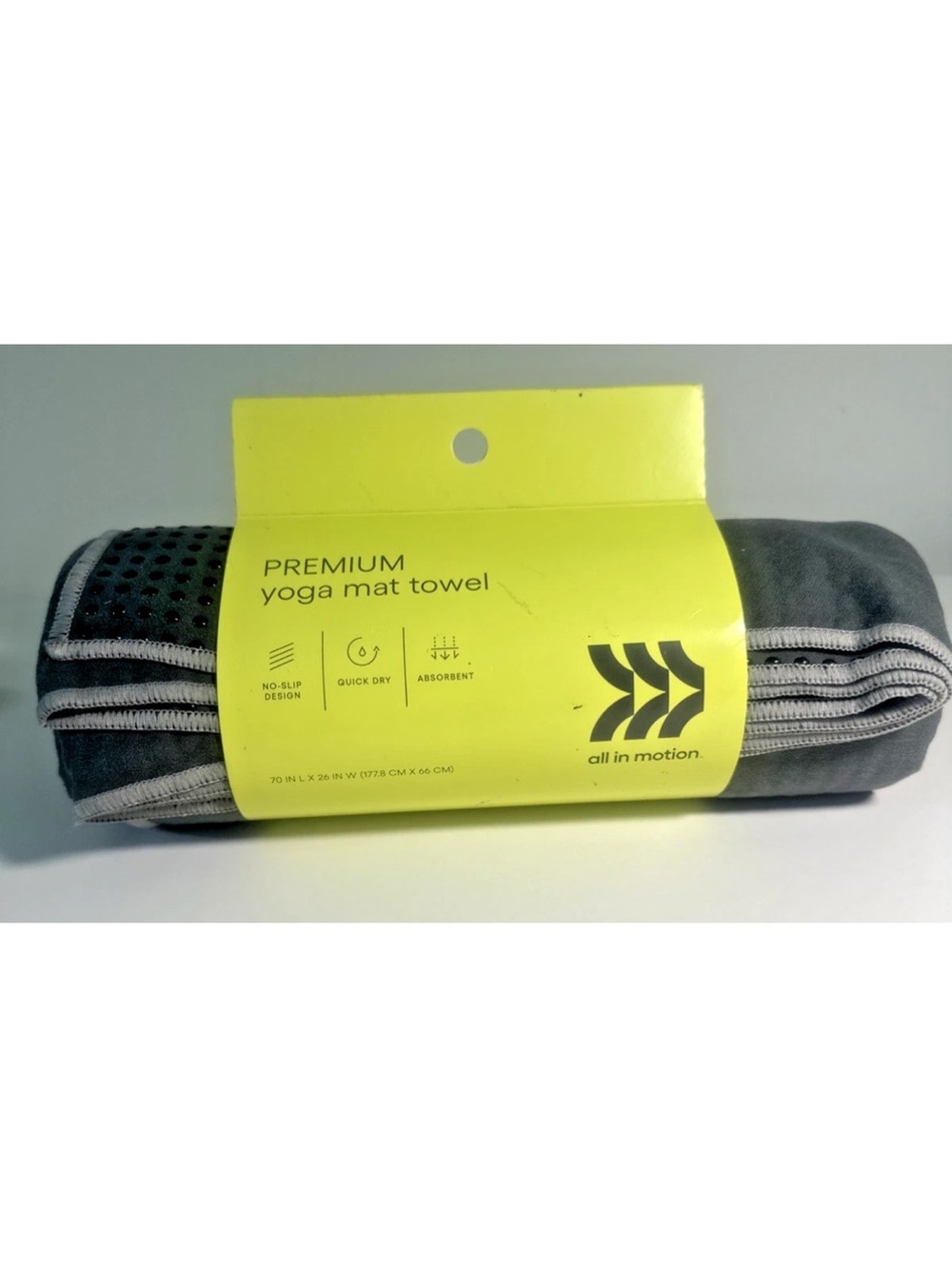 All in Motion Premium yoga mat towel in gray
